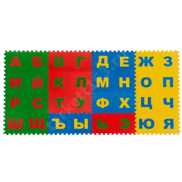 Коврик-пазл детский ECO COVER Алфавит 20х20х0,9 см